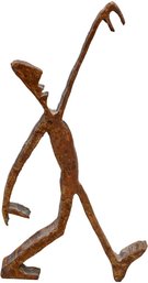 Vintage Man Figure Metal Sculpture