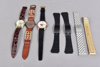 Collection Of Watches And Watch Bands - Spiro Agnew, Skagen, Nixon And More