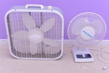 Cool Breeze Oscillating Desk Fan (Model CT-1216) And Lasko Fan