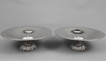 Pair Of Pedestal Bowls Marked BR1