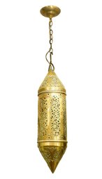 Pierced Moroccan Brass Hanging Lantern