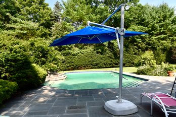 Treasure Garden Sunbrella Cantilever Swivel Umbrella With Stand And Cover