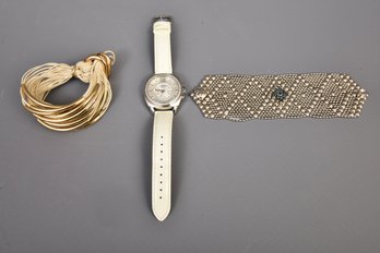 Sergio Giutierrez Liquid Mesh Bracelet, G. Julies Bracelet And Coach Watch