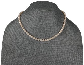 Genuine Pearl Necklace With 9K Gold Clasp - Made In Germany