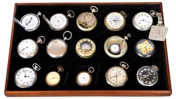 Collection Of Stop Watches, Cases, Storage Box And More