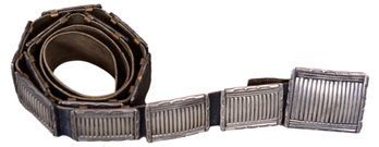 Sterling Silver Concho Leather Belt
