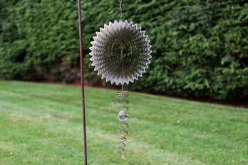 Iron Wire Wind Chimes Home Garden Decor With Crystal Spheres And Stand