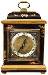 Vintage Circa 1960s Bigelow Kennard Co. Elliott London 8 Day Table Clock With Japanese Motif