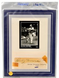 Randy Moore Member Brooklyn Dodgers 1936 Autograph And Photograph