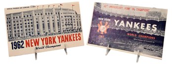 1962 And 1963 New York Yankees World Champions Official Program And Scorecard