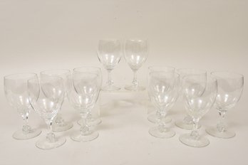 Set Of 12 Orrefors Crystal Wine Glasses (purchased In The 1960's)