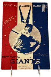 1942 New York Giants Official Score Card