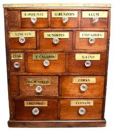 19th Century Mahogany Chemist's Shop Apothecary Cabinet