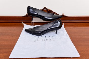 Stuart Weitzman Black Patent Leather Pumps (Size 9 ) With Dust Bag