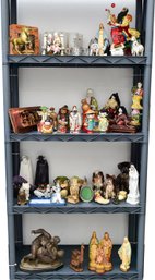 Collection Of Asian Collectibles, Animal Figurines, Carved Wooden Figurines And More
