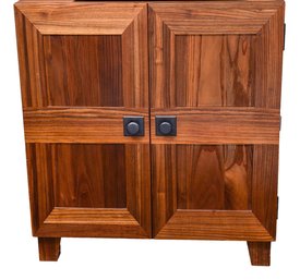 Nicely Made Two Door Wood Entertainment Storage Cabinet