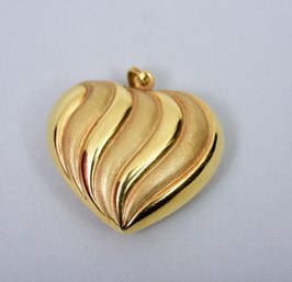 14K Yellow Gold Heart Charm