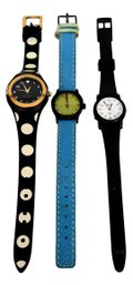 Three Designer Watches - Kate Spade, Taki And Timex