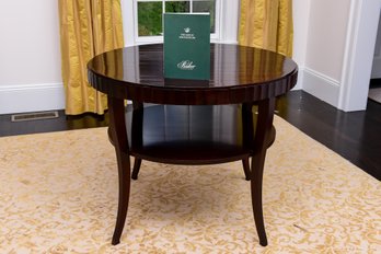 French Art Deco Style Barbara Barry For Baker Mahogany Center Table (RETAIL $1,613 - See Invoice)