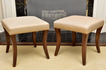 Pair Of Custom Upholstered Benches (RETAIL $2,192)
