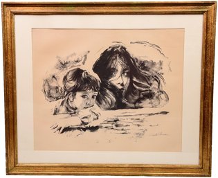 Signed Saudu Coberman Artist Proof 'Mother And Daughter'