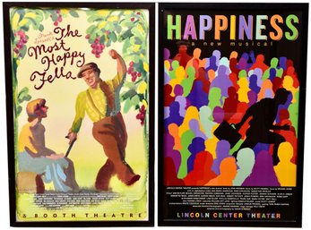 Pair Of Advestising Posters For 'Frank Loesser's The Most Happy Fella' And 'Happiness A New Musical'