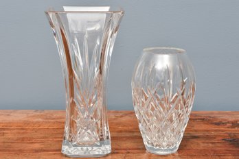 Waterford Crystal Florence Vase And Waterford Aragon Crystal Vase