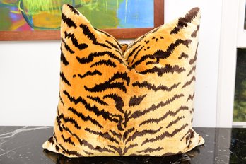 Scalamandre Le Tigre Silk Velvet Throw Pillow