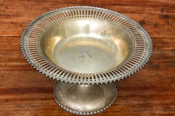 Sterling Silver Pierced Pedestal Bowl (6.175 Troy Oz)