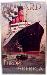 Advertising Poster Print Of Cunard-Europe America