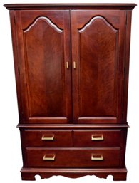 Thomasville Impressions Wardrobe Armoire With Updated Brass Hardware