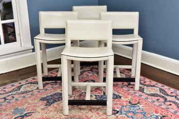 Set Of Four Maria Yee Leather Counter Height Stools