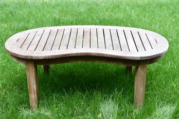 Curved Kidney Shaped Teak Coffee Table/bench