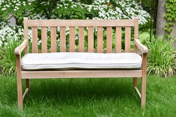 Teak Outdoor Bench With Cushion