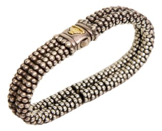 Lagos Caviar Bracelet In 18k Gold And Sterling Silver