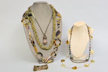 Collection Of Costume Jewelry - DA Designs, Jade Pendant And More