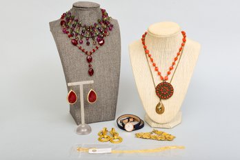 Collection Of Costume Jewelry - Amano Studio, Skagen Leather Wrap Watch, Robert Rose, Jaded, Gorjana And More