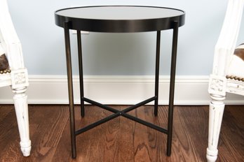 Mitchell Gold Bob Williams Mirrored Glass Top Accent Table