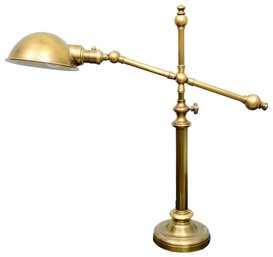 Heavy Brass Adjustable Height Swing Arm Desk Lamp