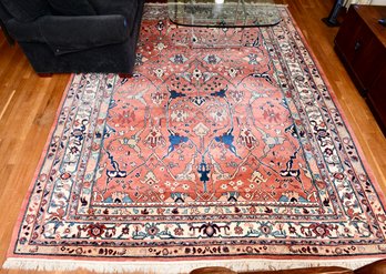 Hand Knotted Wool Pile Area Rug - Made In India