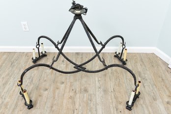 Holly Hunt Dennis & Leen Forged Iron Four Arm Chandelier (RETAIL $2,939 - See Invoice)