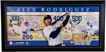 Alex Rodriguez New York Yankees Collage 1998 - 2010 With Authentic Dirt From The 2010 Season With Steiner COA