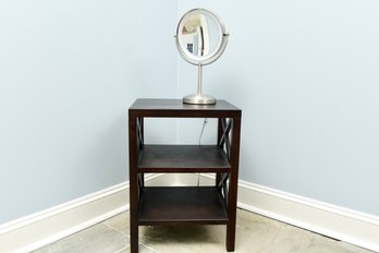 Conair Lighted Double Sided Magnifying Mirror And Owings Accent Table