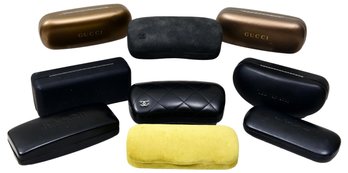 Collection Of Empty Designer Sunglass Cases - Chanel, Gucci, Krewe, Ralph Lauren And John Varvators