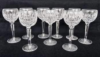 Set Of Nine Waterford Maeve Crystal Hock Wine Glasses