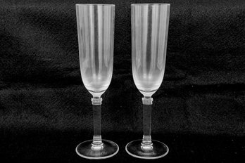 Pair Of Tiffany & Co. Crystal Champagne Glasses (1 Of 2)