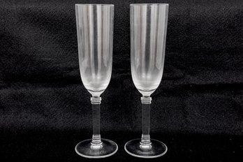 Pair Of Tiffany & Co. Crystal Champagne Glasses (2 Of 2)