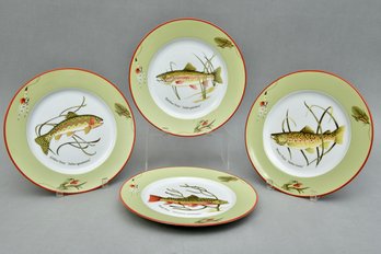 Set Of Four Tiffany & Co. Tiffany Trout Plates