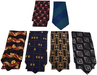 Collection Of Six Ermenegildo Zegna Men's Vintage Ties