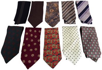 Collection Of Ten Giorgio Armani Men's Vintage Ties